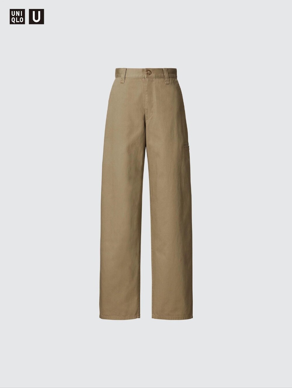Uniqlo Womens Chino Pants Beige Tan Cotton Utility W27 L32